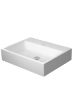 Duravit Vero Air csiszolt kerámia mosdó 60x47 cm, WonderGliss bevonattal, csaplyuk és túlfolyó nélkül, alpin fehér 23506000791