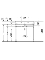 Duravit Vero Air Kerámia mosdó 80x47 cm, bútorral aláépíthető, alpin fehér 2350800000