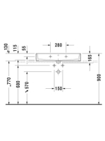 Duravit Vero Air csiszolt kerámia mosdó 80x47 cm, alpin fehér 2350800027