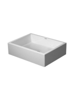 Duravit Vero Air csiszolt kerámia mosdó 50x38 cm WonderGliss bevonattal, csapfuat és túlfolyó nélkül, alpin fehér 23515000001
