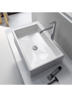 Duravit Vero Air csiszolt kerámia mosdó 60x38 cm, túlfolyó és csaplyuk nélkül, alpin fehér 2351600000