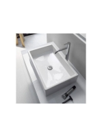 Duravit Vero Air csiszolt kerámia mosdó 60x38 cm, WonderGliss bevonattal, csaplyuk és túlfolyó nélkül, alpin fehér 23516000001