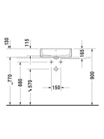 Duravit Vero Air csiszolt kerámia mosdó 50x47 cm, túlfolyó nélkül, alpin fehér 2352500041