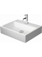 Duravit Vero Air csiszolt kerámia mosdó 60x47 cm, WonderGliss bevonattal, túlfolyó nélkül, alpin fehér 23526000411
