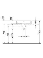 Duravit Vero Air csiszolt kerámia mosdó 60x47 cm, csapfurat nélkül, alpin fehér 2352600060