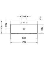 Duravit DuraSquare WonderGliss mosdó 100x47 23531000711