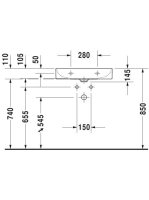 Duravit DuraSquare aláépíthető mosdó 60x47 2353600041