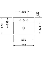 Duravit DuraSquare WonderGliss mosdó 60x47 23536000711