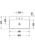 Duravit DuraSquare aláépíthető mosdó 80x47 2353800041