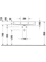 Duravit DuraSquare mosdó 80x47 2353800071