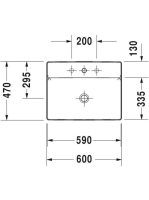 Duravit DuraSquare beépíthető mosdó 60x47 2354600041