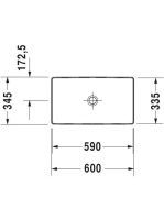 Duravit DuraSquare beépíthető mosdó 60x34,5 2355600000