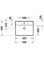 Duravit D-Neo mosdó 55x44 cm, fehér 2366550000