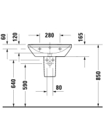Duravit D-Neo mosdó 60x44 cm, fehér 2366600000