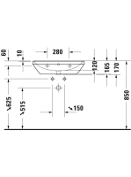 Duravit D-Neo mosdó 65x44 cm, fehér 2366650000