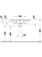 Duravit D-Neo mosdó 80x48 cm, fehér 2367800000