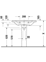 Duravit D-Neo mosdó 80x48 cm, fehér 2367800000