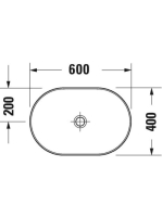 Duravit D-Neo mosdótál 60x40 cm WonderGliss bevonattal, fehér 23726000701