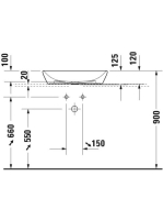 Duravit D-Neo mosdótál 60x40 cm, fehér 2372600070