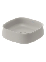 Duravit Zencha kerámia mosdótál 42x42 cm, matt szürke 2373426779