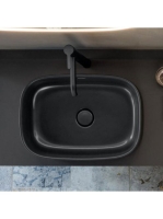 Duravit Zencha kerámia mosdótál 55x39 cm WonderGliss bevonattal, matt antracit 23735513791