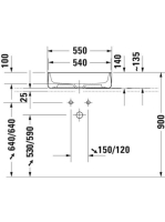 Duravit Zencha kerámia mosdótál 55x39 cm, matt fehér 2373553279