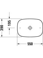 Duravit Zencha kerámia mosdótál 55x39 cm WonderGliss bevonattal, matt fehér 23735532791