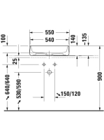Duravit Zencha kerámia mosdótál 55x39 cm, matt szürke 2373556779