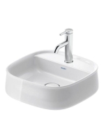 Duravit Zencha kerámia mosdótál 42x42 cm WonderGliss bevonattal, fehér 23744200711