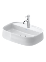 Duravit Zencha kerámia mosdótál 55x39 cm WonderGliss bevonattal, fehér 23745500711