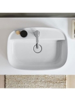 Duravit Zencha kerámia mosdótál 55x39 cm WonderGliss bevonattal, fehér 23745500711