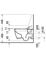 Duravit ME by Starck perem nélküli fali WC 2529590000
