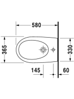 Duravit Architec fali bidé 2531150000