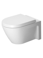Duravit Starck 2 fali WC csésze 37,5x62 cm rögzítővel, ülőke nélkül, fehér alpin 2533090000
