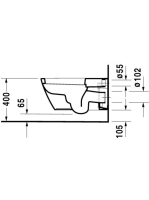 Duravit Starck 2 mélyöblítésű fali WC 2533590000