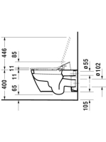 Duravit Starck 2 mélyöblítésű fali WC 2533590000