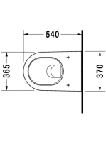 Duravit Starck 2 fali WC csésze öblítőperemmel 37x54 cm, fehér alpin 2534090000