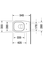 Duravit D-Code mélyöblítésű fali WC csésze 253509