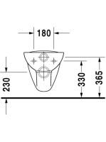 Duravit D-Code mélyöblítésű fali WC csésze 253509