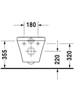 Duravit DuraStyle hosszított fali WC csésze 2537090000