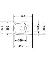 Duravit DuraStyle perem nélküli fali WC csésze 2538090000