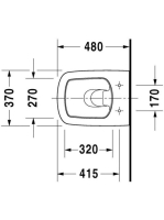 Duravit DuraStyle compact 48cm fali WC csésze 2539090000