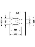 Duravit Darling New nyújtott fali WC csésze 2544090000