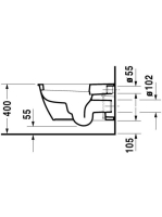 Duravit Darling New nyújtott fali WC csésze 2544090000