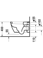 Duravit Darling New WonderGliss fali WC csésze 25450900001