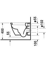 Duravit Darling New WonderGliss compact fali WC csésze 25490900001