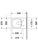 Duravit DuraStyle perem nélküli fali WC csésze 2551090000