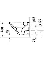 Duravit DuraStyle perem nélküli fali WC csésze 2551090000