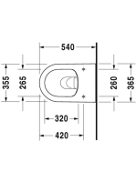 Duravit Darling New perem nélküli fali WC csésze 2557090000