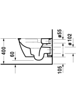 Duravit Darling New perem nélküli fali WC csésze 2557090000
